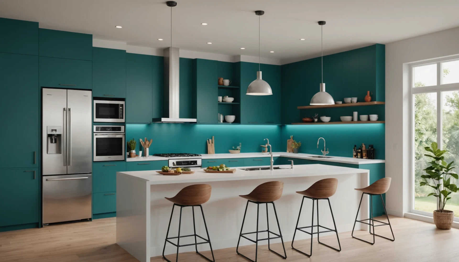 couleur de mur pour une cuisine blanche