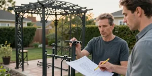 pergola sur mesure en fer forgé