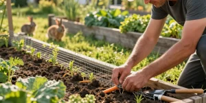 lapins dans le jardin