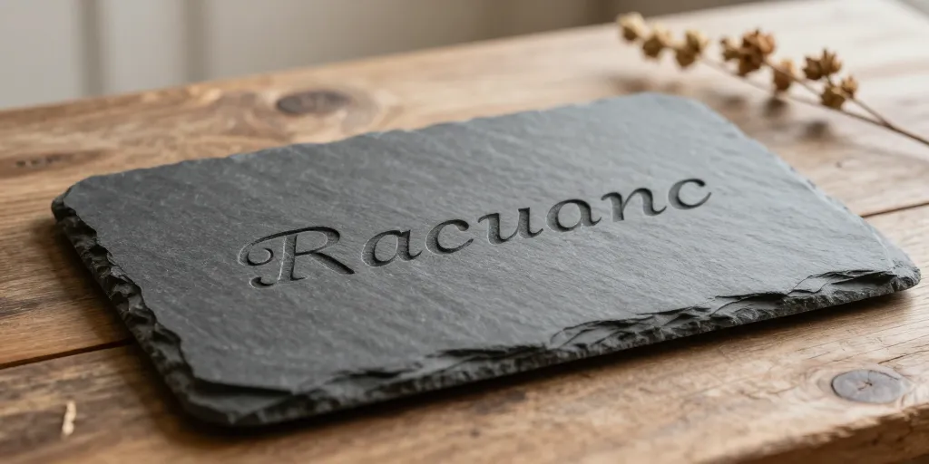L’ardoise gravée comme touche déco naturelle et personnalisée